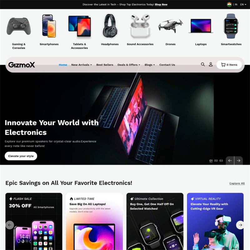 Home page design